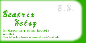 beatrix welsz business card